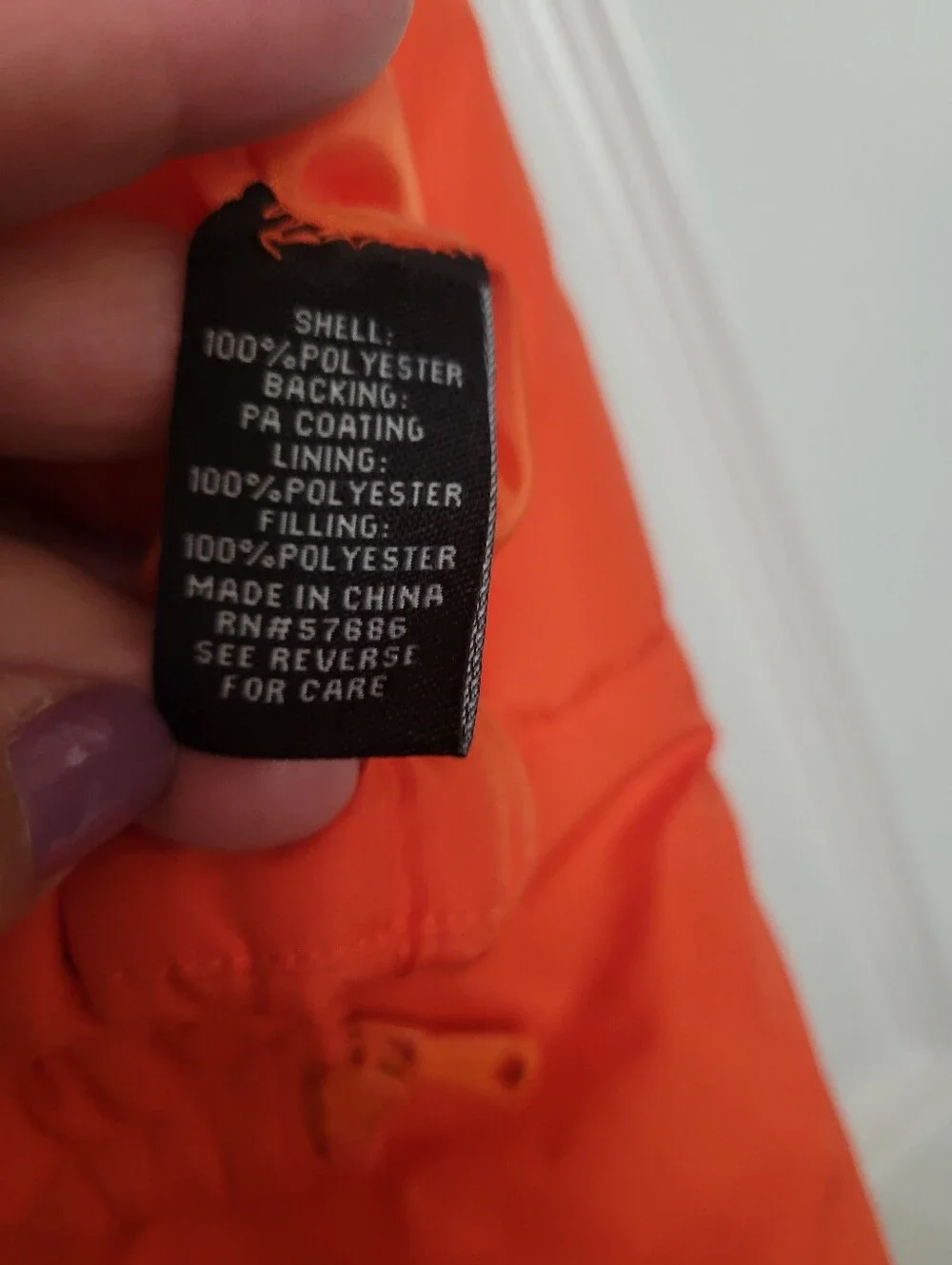 EUC Bright Orange Quilted Puffer Jacket